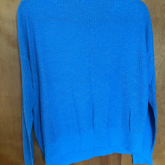 NWT! Blue Linen Blend Sweater // Banana Republic Women's Size L - Picture 6 of 6